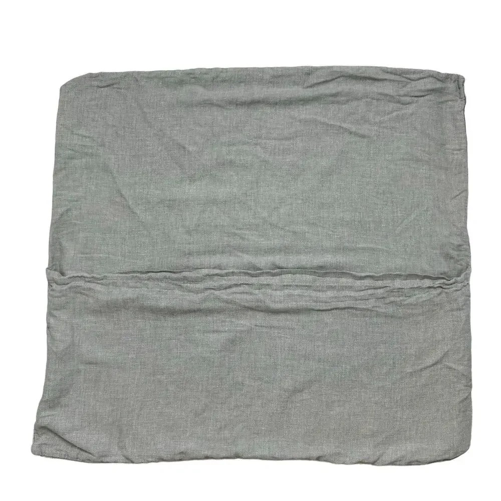 WEST ELM Hemp Cotton Light Gray 26x26 in. Pillow Sham Case Woven Bedding